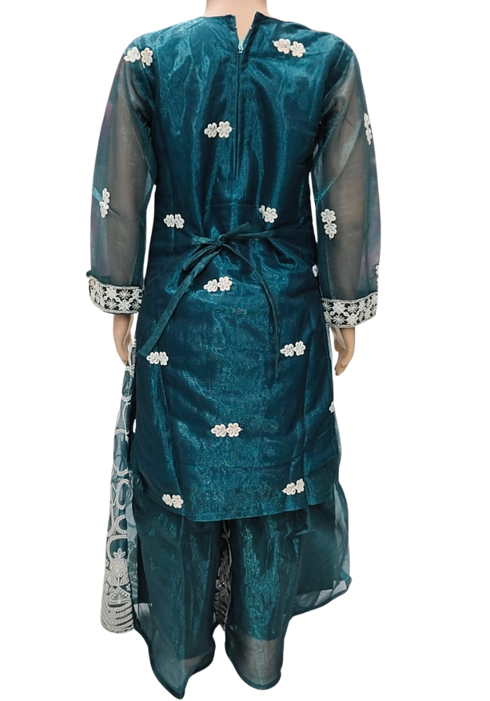 NEW HEERAMANDI EMBROIDERED KURTI SHARARA SET FOR KIDS 4 - 9 YEARS