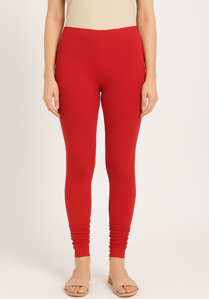 Women’s Churidar Leggings | Cotton Blend | Full Length | Multiple Colors