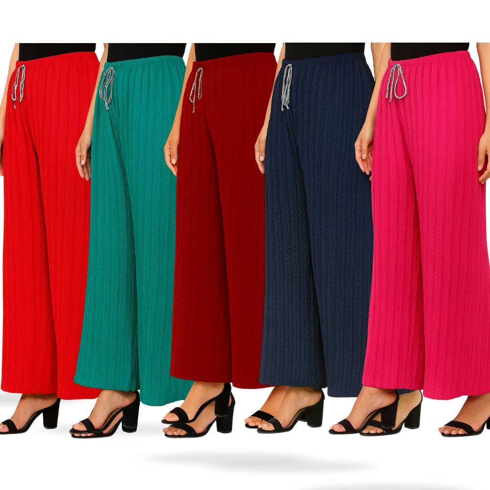 womens khajuri palazzo | womens palazzo | khajuri palazzo pack of 5